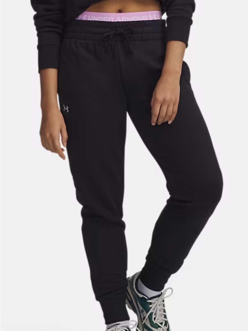 Under Armour UA Rival Black Fleece Jogger Pants Sweatpants Womens 2X NWT